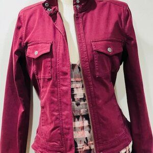 Liverpool Cranberry/Pomegranate Colored Military Jacket